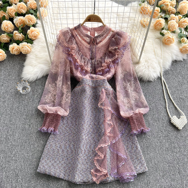 Zola Embroidered Mesh Dress