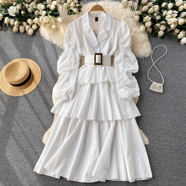 Reagan Tiered Puff Sleeve Dress – All Pretty Girls